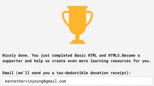 Blog #100DaysOfCode Day 2 Award HTML and HTML 5 Trophy